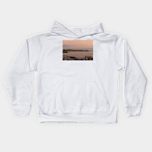 Peggy's Cove lighthouse at sunset Kids Hoodie
